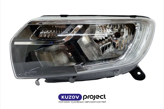 Фара левая под электрический корректор Renault Logan / Sandero 2018-2022 (Китай)